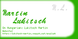 martin lukitsch business card